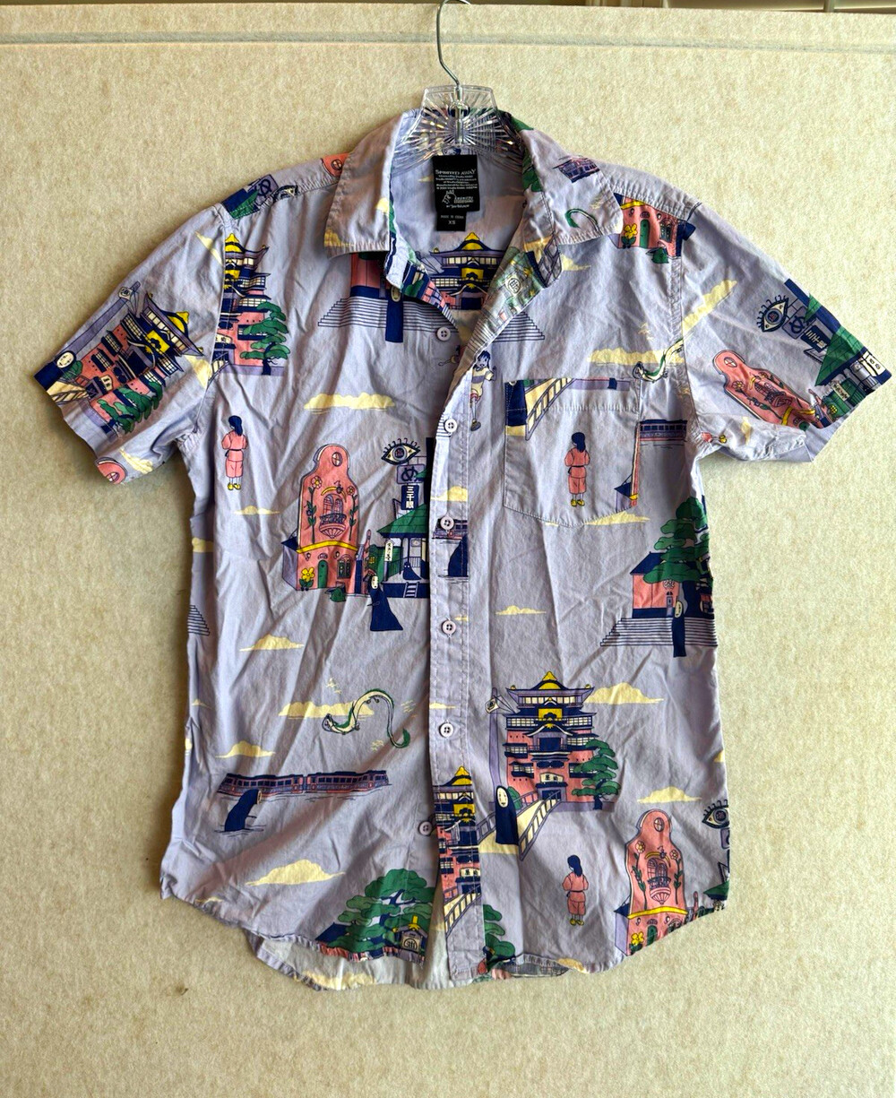 Her Universe Spirited Away Studio Ghibli Button Up Shirt Womens Organic Cotton